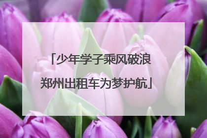 少年学子乘风破浪 郑州出租车为梦护航