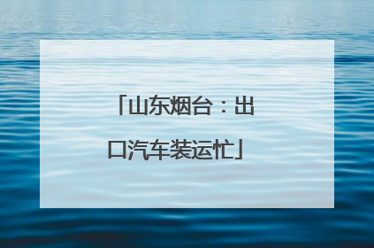 山东烟台：出口汽车装运忙