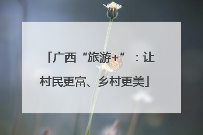 广西“旅游+”：让村民更富、乡村更美