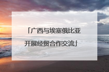 广西与埃塞俄比亚开展经贸合作交流