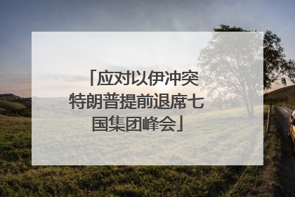 应对以伊冲突 特朗普提前退席七国集团峰会