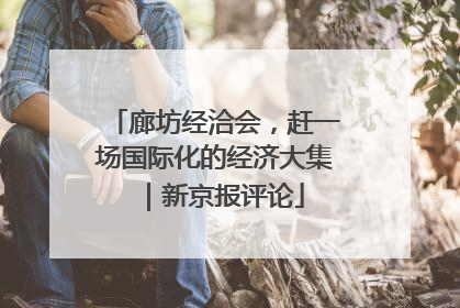 廊坊经洽会，赶一场国际化的经济大集｜新京报评论