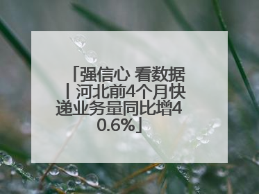 强信心 看数据丨河北前4个月快递业务量同比增40.6%