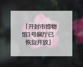 开封市博物馆1号展厅已恢复开放
