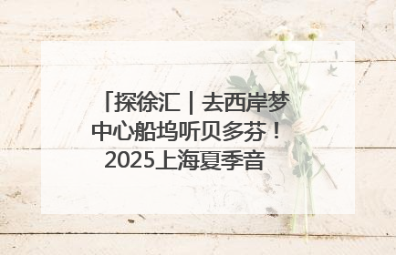 探徐汇｜去西岸梦中心船坞听贝多芬！2025上海夏季音乐节公布节目阵容
