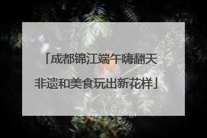 成都锦江端午嗨翻天 非遗和美食玩出新花样
