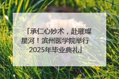 承仁心妙术，赴璀璨星河！滨州医学院举行2025年毕业典礼