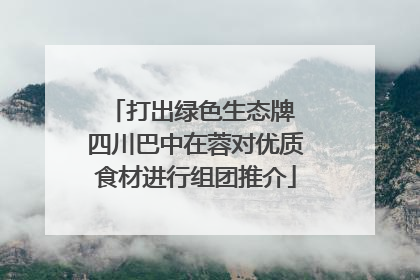 打出绿色生态牌 四川巴中在蓉对优质食材进行组团推介