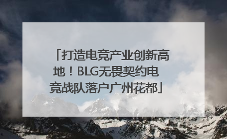 打造电竞产业创新高地！BLG无畏契约电竞战队落户广州花都