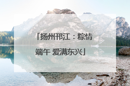 扬州邗江：粽情端午 爱满东兴