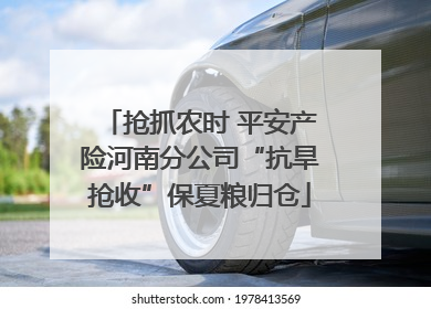 抢抓农时 平安产险河南分公司“抗旱抢收”保夏粮归仓
