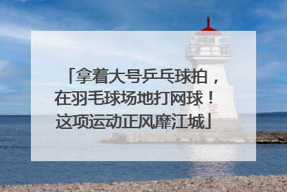 拿着大号乒乓球拍，在羽毛球场地打网球！这项运动正风靡江城