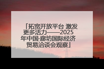 拓宽开放平台 激发更多活力——2025年中国·廊坊国际经济贸易洽谈会观察