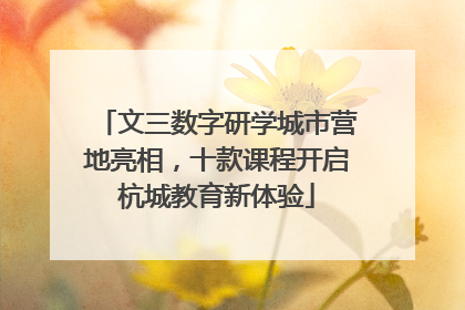 文三数字研学城市营地亮相，十款课程开启杭城教育新体验