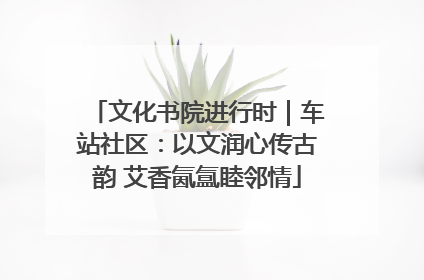 文化书院进行时｜车站社区：以文润心传古韵 艾香氤氲睦邻情