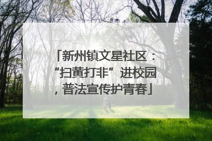 新州镇文星社区：“扫黄打非”进校园，普法宣传护青春