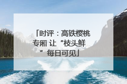 时评：高铁樱桃专厢 让“枝头鲜”每日可见