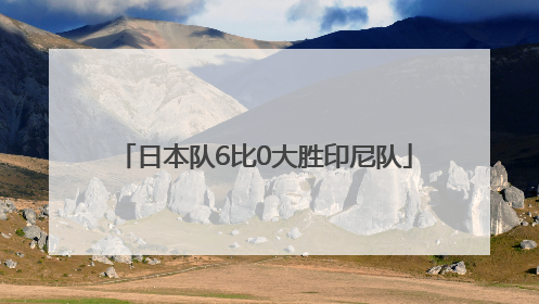 日本队6比0大胜印尼队