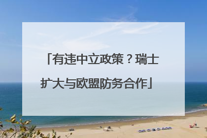 有违中立政策？瑞士扩大与欧盟防务合作