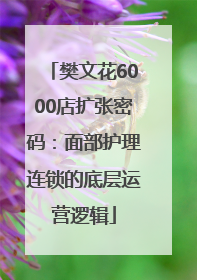 樊文花6000店扩张密码：面部护理连锁的底层运营逻辑