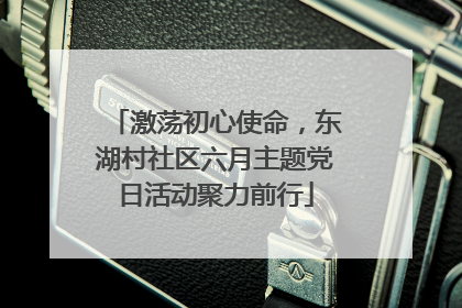 激荡初心使命，东湖村社区六月主题党日活动聚力前行