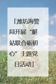 潍坊海警局开展“艇站联合砺初心”主题党日活动
