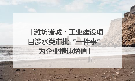 潍坊诸城：工业建设项目涉水类审批“一件事” 为企业提速增值