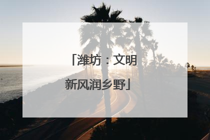 潍坊：文明新风润乡野