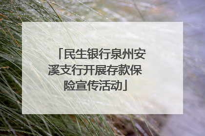 民生银行泉州安溪支行开展存款保险宣传活动