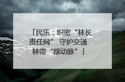 民乐：织密“林长责任网” 守护交通林带“绿动脉”