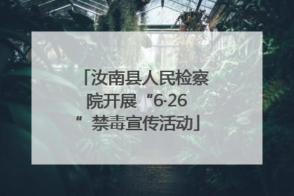 汝南县人民检察院开展“6·26”禁毒宣传活动