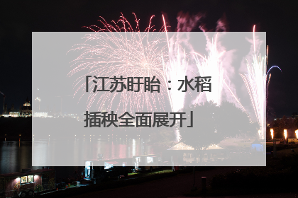 江苏盱眙：水稻插秧全面展开