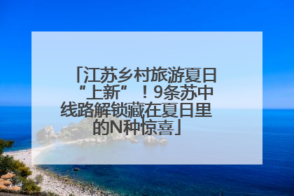 江苏乡村旅游夏日“上新”！9条苏中线路解锁藏在夏日里的N种惊喜