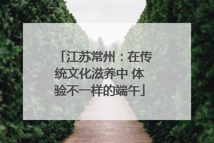 江苏常州：在传统文化滋养中 体验不一样的端午