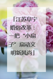江苏阜宁婚俗改革：一把“小扇子”扇动文明新风尚