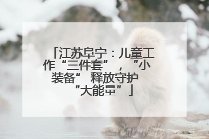 江苏阜宁：儿童工作“三件套”，“小装备” 释放守护 “大能量”