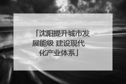 沈阳提升城市发展能级 建设现代化产业体系