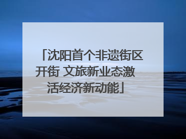 沈阳首个非遗街区开街 文旅新业态激活经济新动能