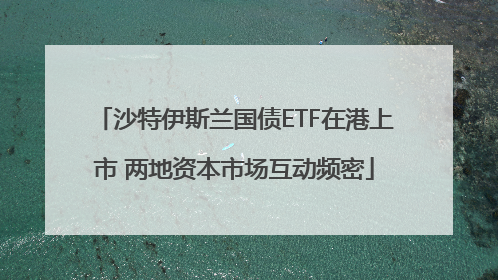 沙特伊斯兰国债ETF在港上市 两地资本市场互动频密