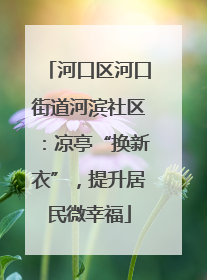 河口区河口街道河滨社区：凉亭“换新衣”，提升居民微幸福