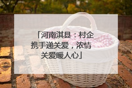 河南淇县：村企携手递关爱，浓情关爱暖人心