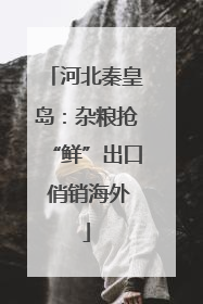 河北秦皇岛：杂粮抢“鲜”出口 俏销海外