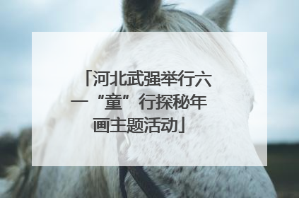河北武强举行六一“童”行探秘年画主题活动