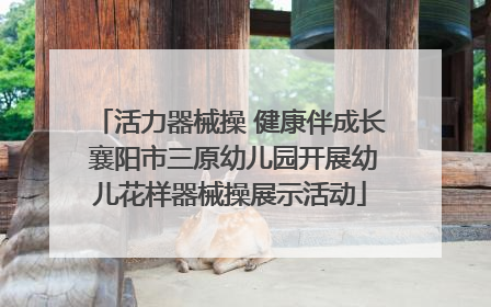活力器械操 健康伴成长 襄阳市三原幼儿园开展幼儿花样器械操展示活动