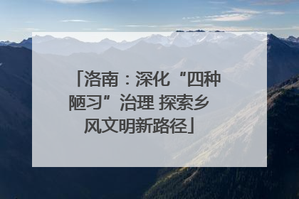 洛南：深化“四种陋习”治理 探索乡风文明新路径