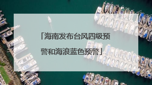 海南发布台风四级预警和海浪蓝色预警