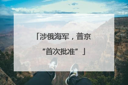 涉俄海军，普京“首次批准”