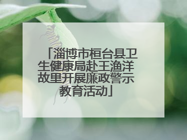 淄博市桓台县卫生健康局赴王渔洋故里开展廉政警示教育活动