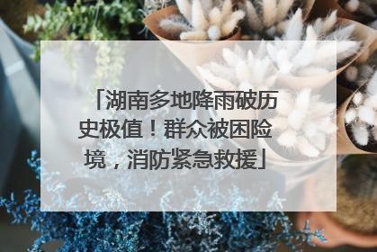 湖南多地降雨破历史极值！群众被困险境，消防紧急救援