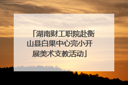 湖南财工职院赴衡山县白果中心完小开展美术支教活动